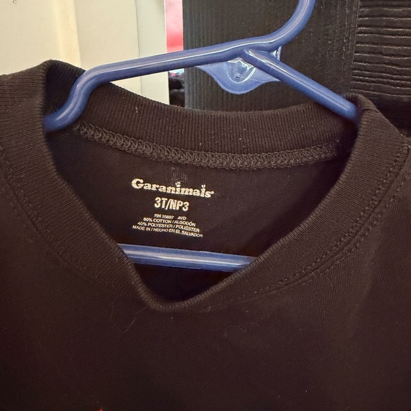 Garanimals Black Monster Graphic Long Sleeve Tee – 3T - Picture 2 of 3